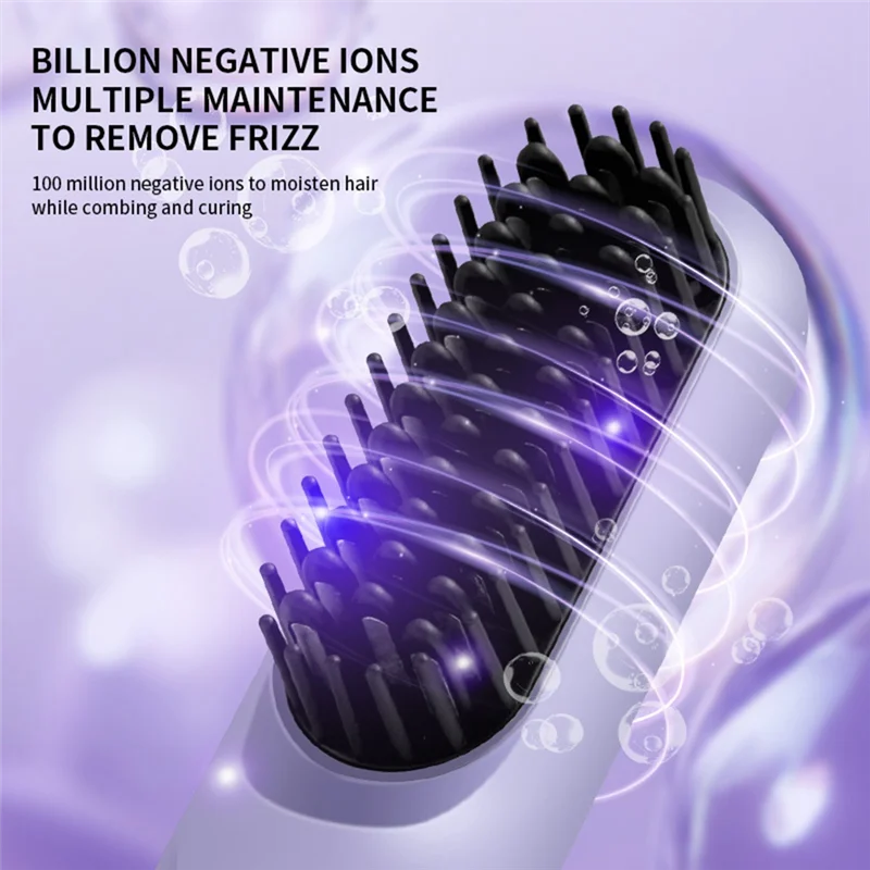 

ABVI-Rechargeable Straightening Brush Electric Heating Straight USB Wireless Portable