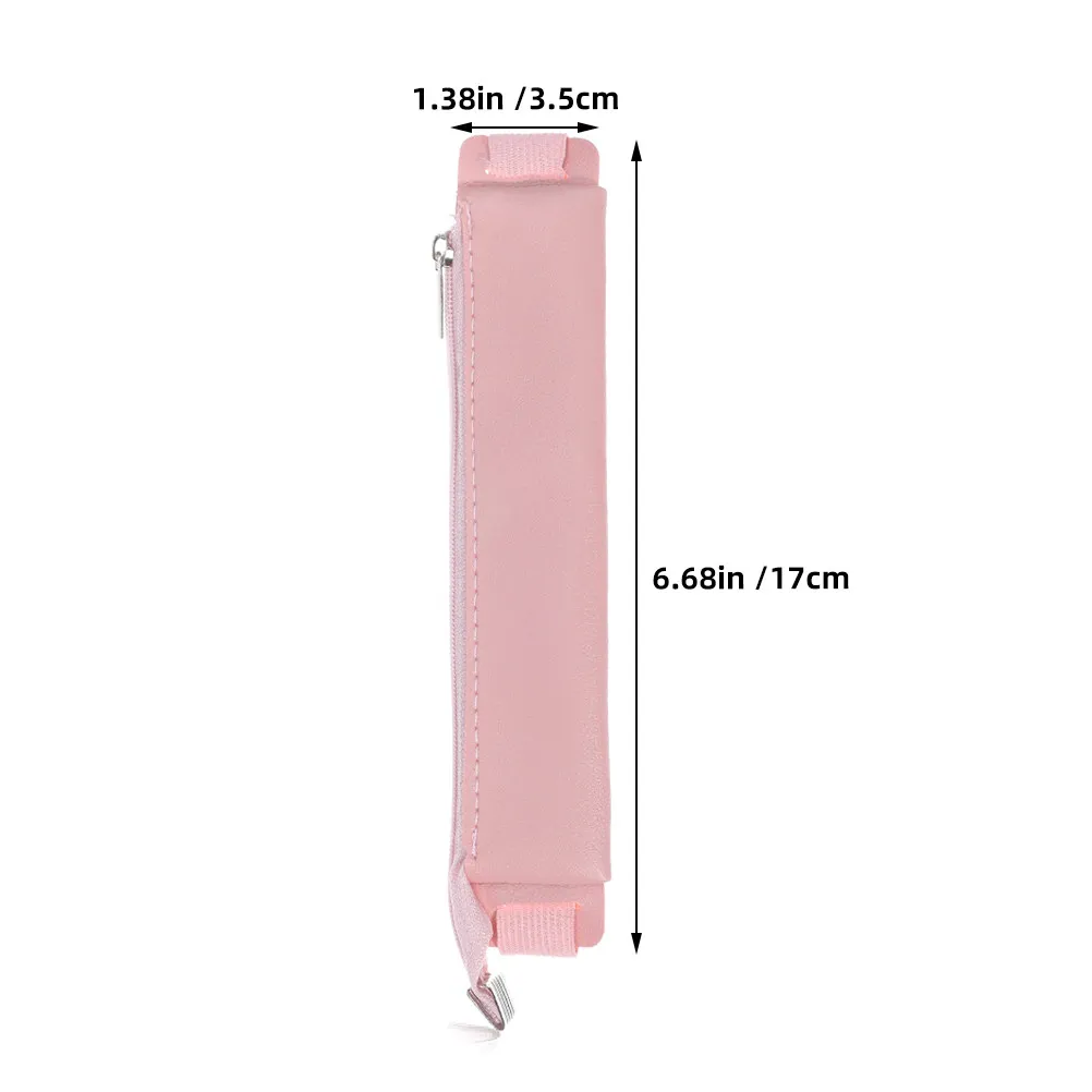 2Pcs Soft Elastic Pen Pouch with Zipper Closure for Journal Planner Notebook Travel Stationery Organizer Pencil Case Bag