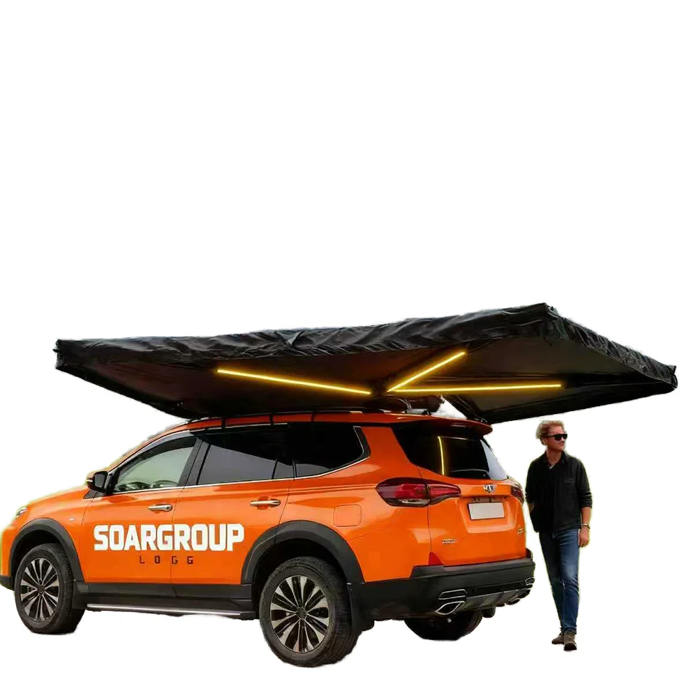 

2M 270 Plus Degree Side Awning One Bedroom 2m 2.5m Waterproof Car Roof Top Tent Four-Season Quick Opening 600D,Car Awning