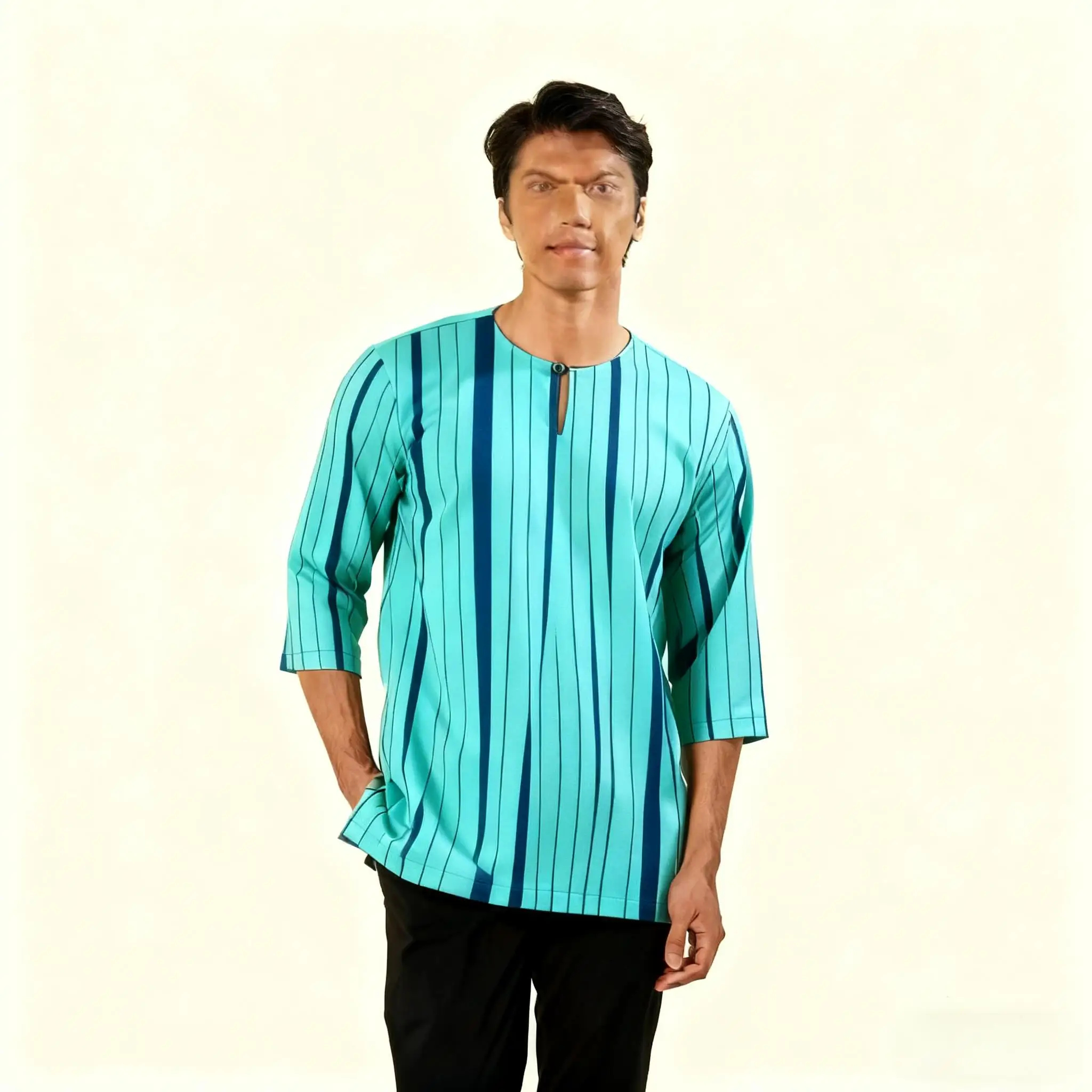 الرجال المسلمات قصيرة الأكمام الإسلامية العربية المرقعة مخطط التطريز عيد مسلم تي شيرت جوبا عبايات فضفاضة غير رسمية Ropa #2