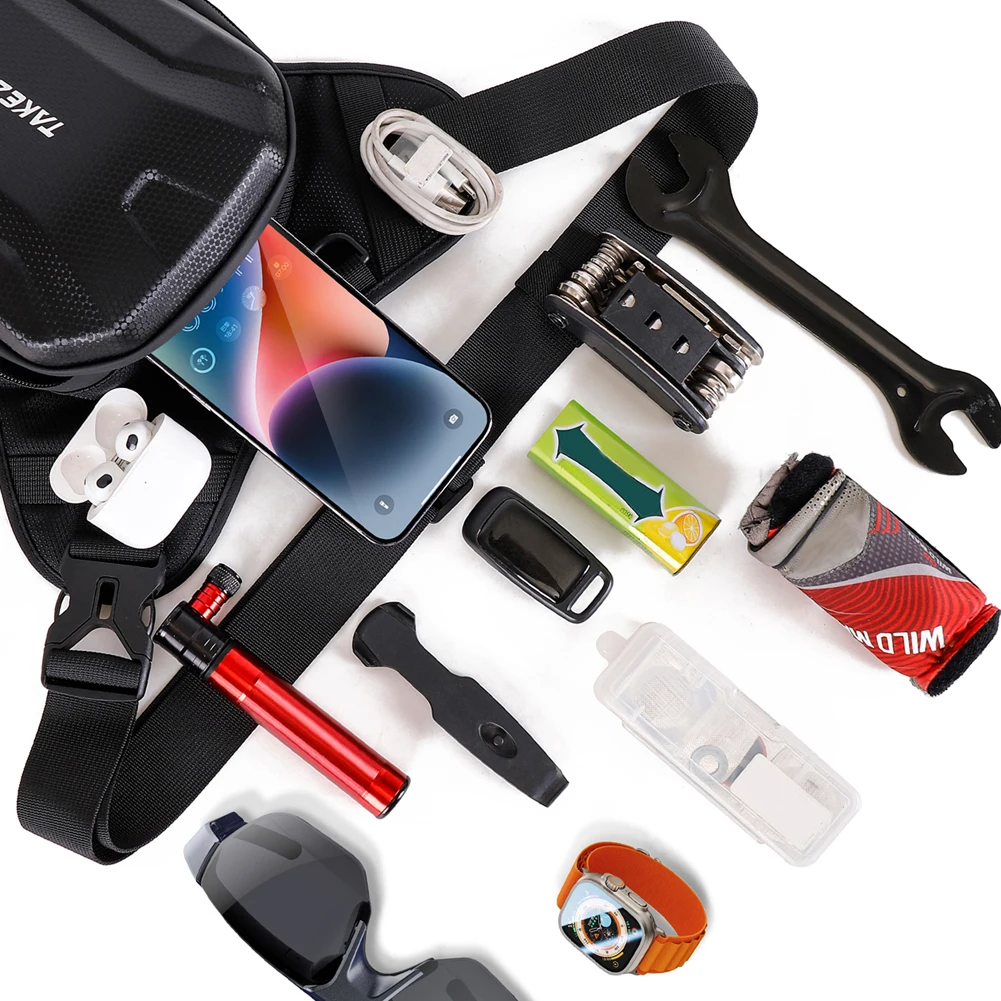 دراجة نارية قطرة الخصر حقيبة الساق المحمولة مقاوم للماء الساق الجانب حزام حقيبة الورك بوم حقائب الأمتعة دراجة نارية الهاتف المحمول محفظة حزمة مراوح #5