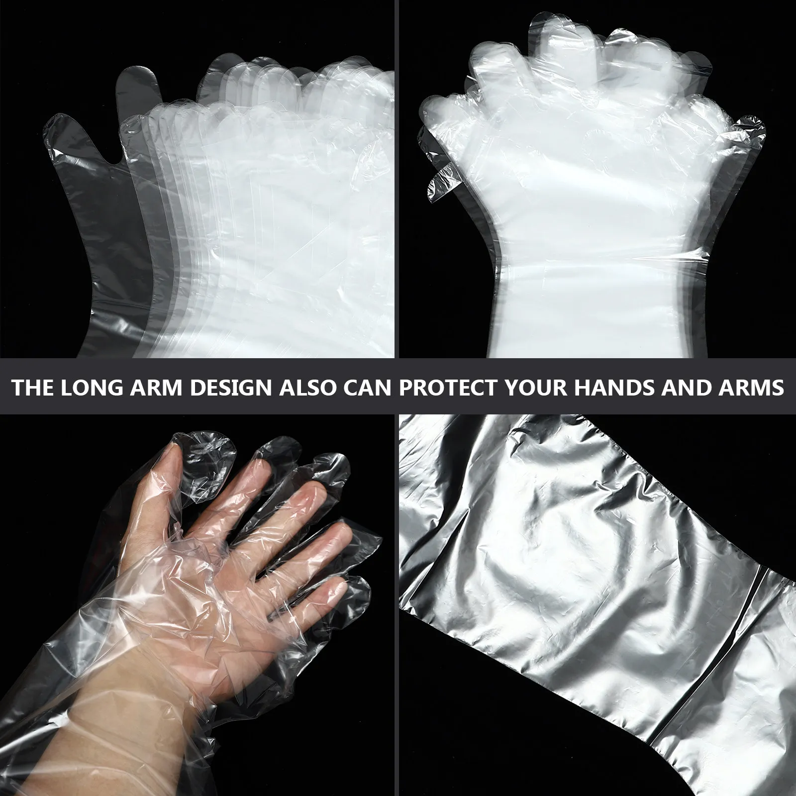 

50Pcs Livestock Delivering Gloves Safe Sanitary Disposable Long Arm Five Finger Veterinary Midwife Gloves for Pig Cattle Sheep