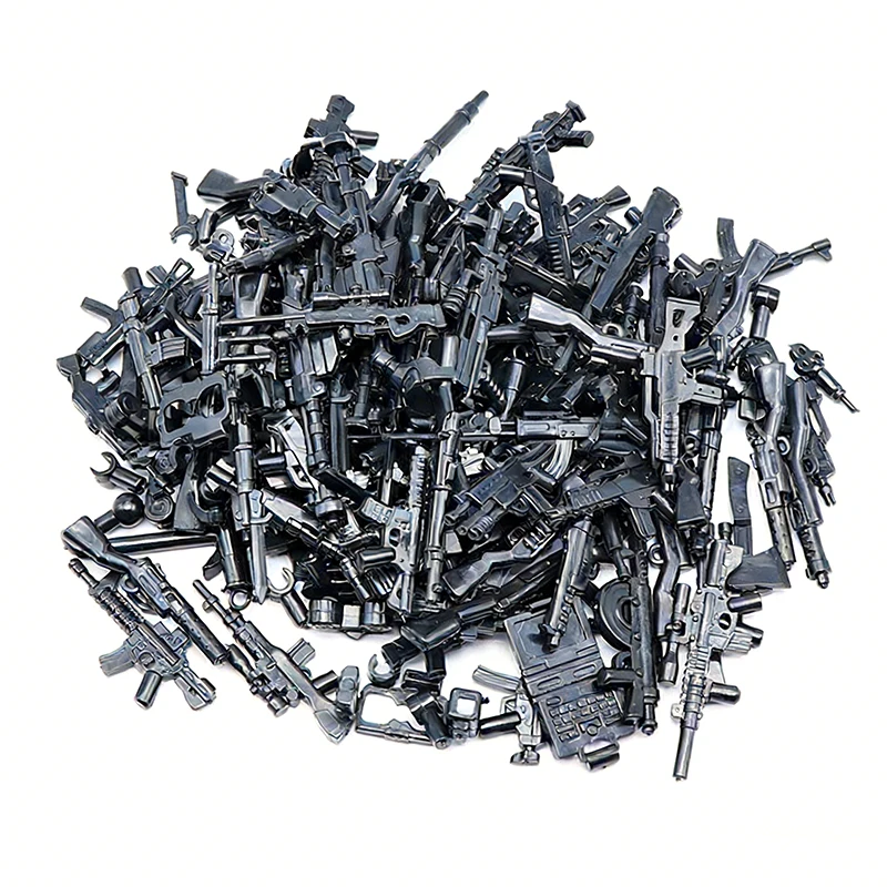 50PCS/Set Simulation Weapons Ornaments Black Gold Available Assorted Shape Guns Creative Model DIY Craft Decoration Supplies ZYF