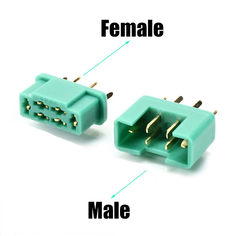 MPX M6 6 Pin Male Female Plug Connector Gold Plating Plug For RC Glider Plane Drone Toys DIY Tool Parts