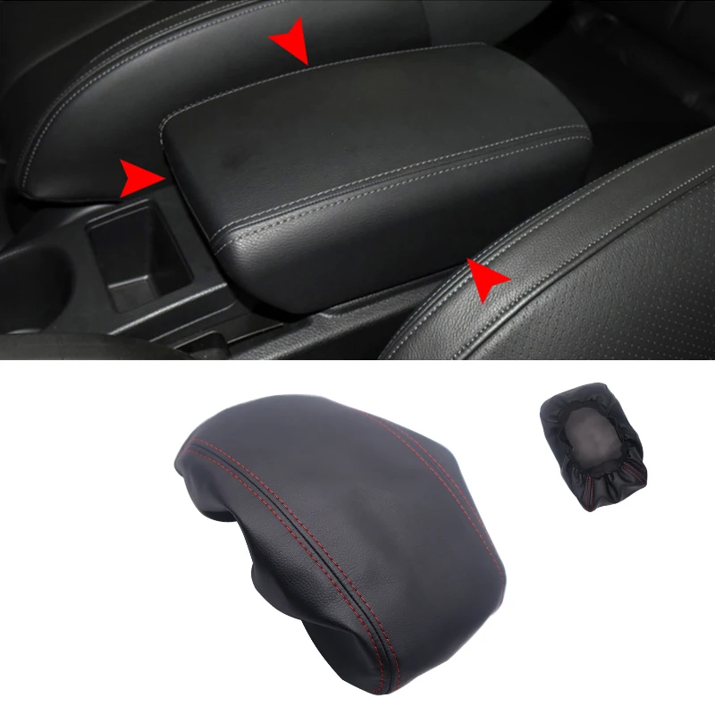 Microfiber Leather Center Console Armrest Box Cover, Interior Protector Trim for Nissan Qashqai 2008‑2017