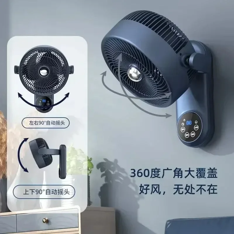 

Бытовой небольшой электрический настенный вентилятор. Циркуляция воздуха. Для кухни и ванной комнаты. Неперфорированный подвесной настенный вентилятор.