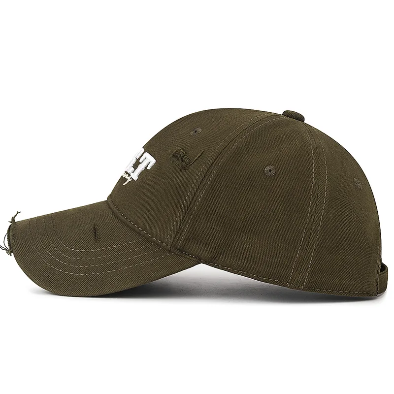 Mens Holes Baseball Cap Casual BEST Letter Embroidery Snapback Caps for Women Street Cotton Soft Top Trucker Dad Hats Sun Hats image 5