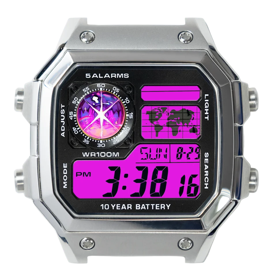 Compatible with CASIO AE1200 17 Style Hour Part Stickers Decals High Definition  3299 Module Mod Kit view 3