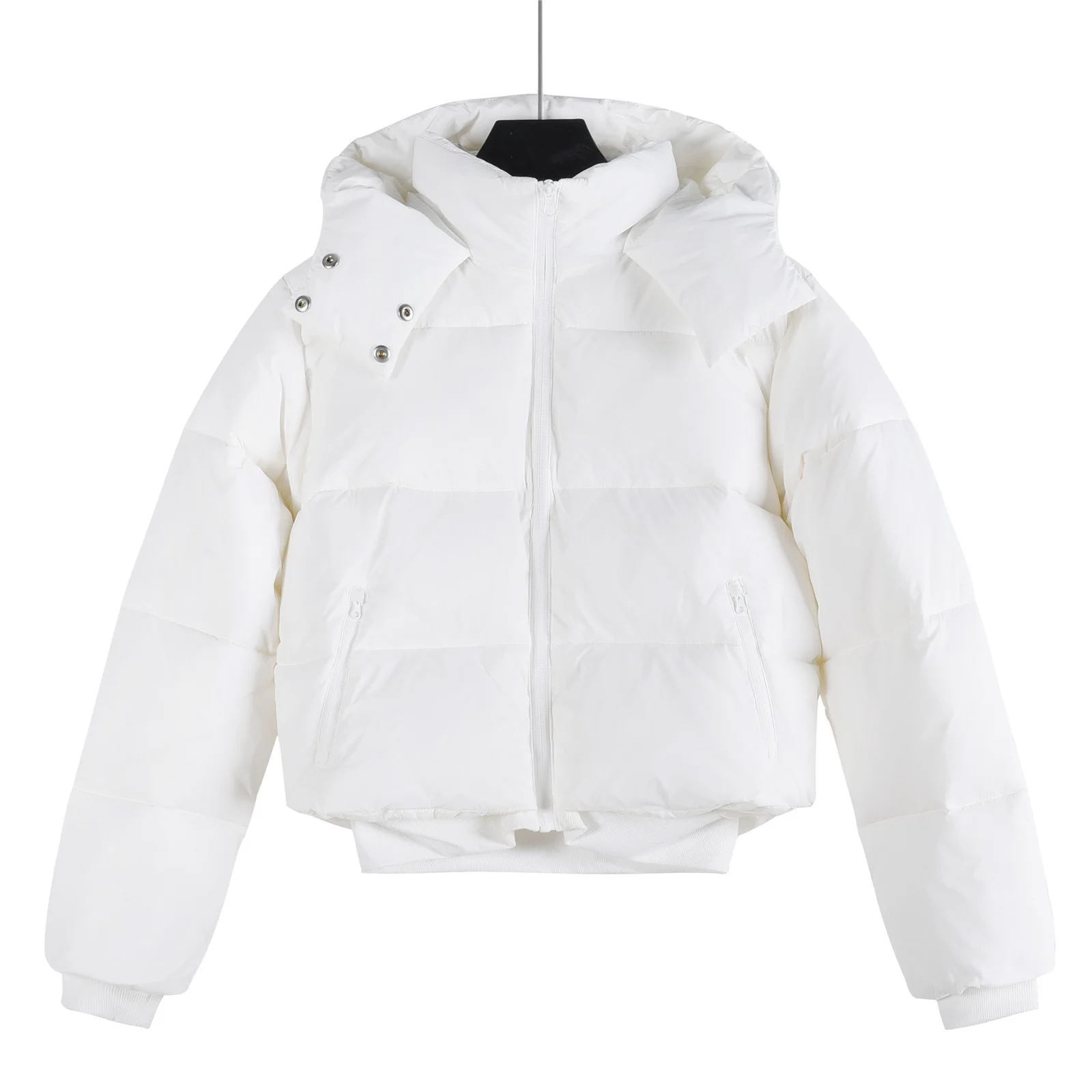 2025 Новая зимняя женская короткая куртка-пуховик с капюшоном