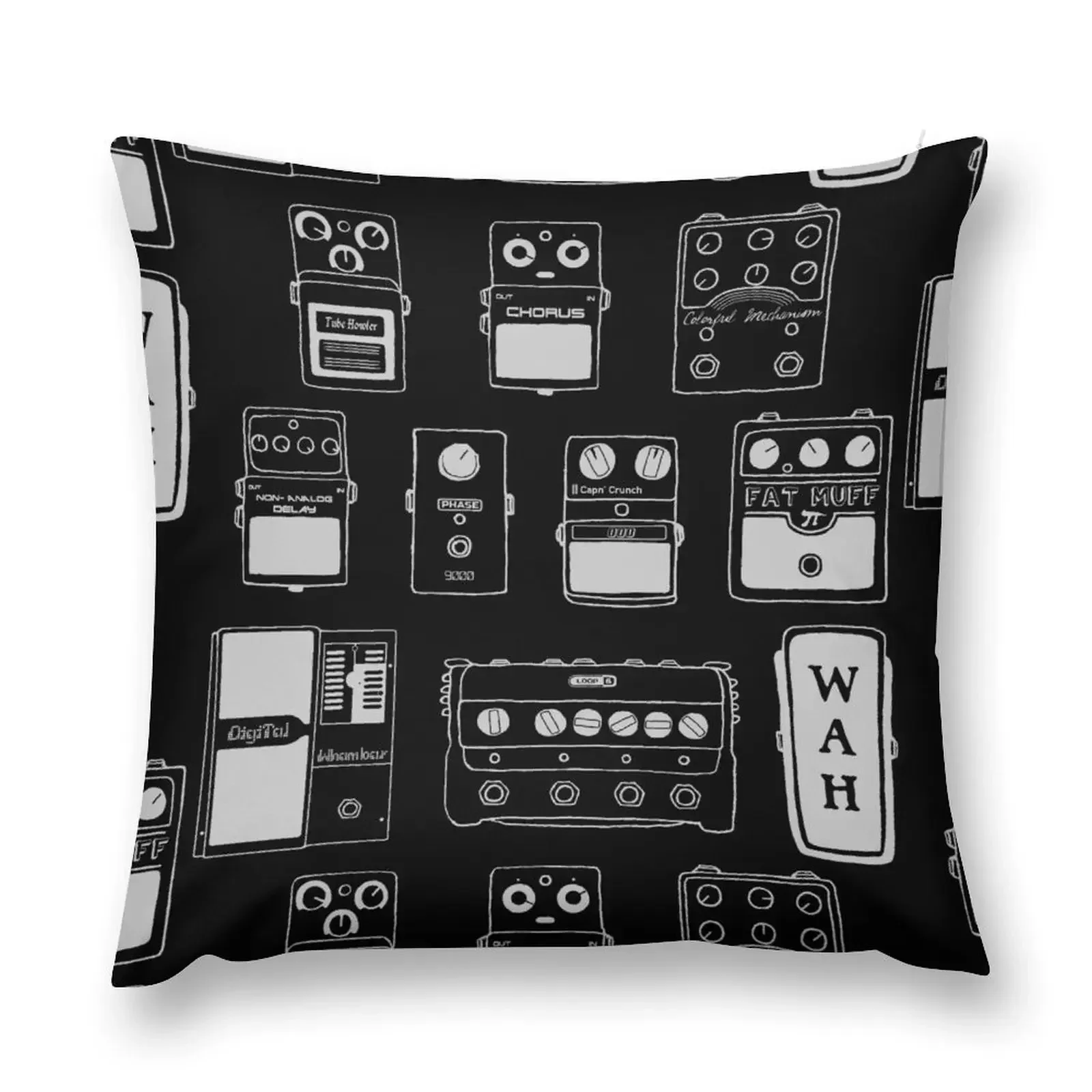 Guitar Pedals Recording Studio Engineer Guitarist Gear Foot Effect Pedals Music Illustration Mug Sticker T-Shirt Et Throw Pillow