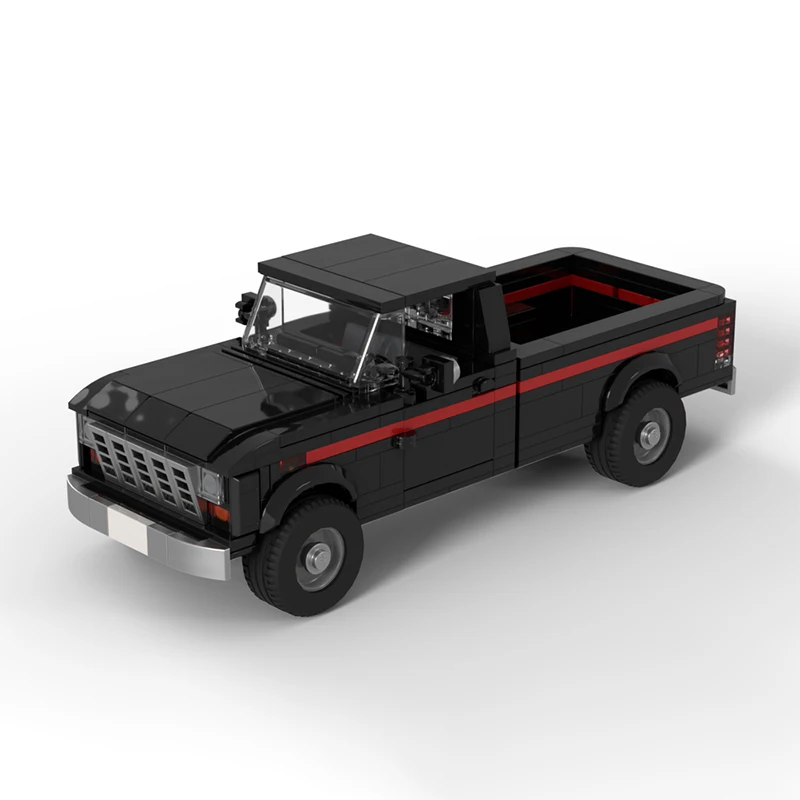 Model Juara Kecepatan Mobil Kota Batu Bata Bangunan MOC F-250 Hadiah Teknologi Modular Mobil Sport Setelan Mainan Anak-anak Rakitan Liburan