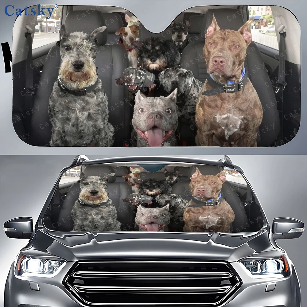 

Car Sunshade Group Of Dogs Sitting In The Back Seat Of A Auto Sunshades Sunshade, Front Window Sun Cover Auto Sunshade