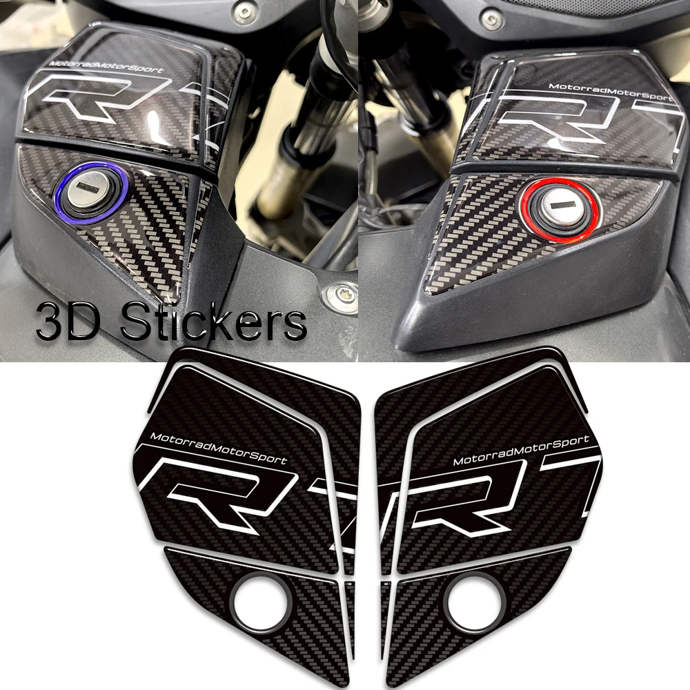 Motorcycle Protector Tank Knee Pad Grips Gas Fuel Oil Luggage Cases Fender Stickers Decals kit For BMW R1250RT R 1250 RT