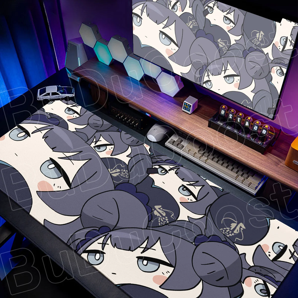 Cute Cartoon Ryuuge Kisaki Mousepad XXL Laptops Desktop Decoration Washable Keyboard Cabiner Gaming Blue Archive Large Mouse Mat
