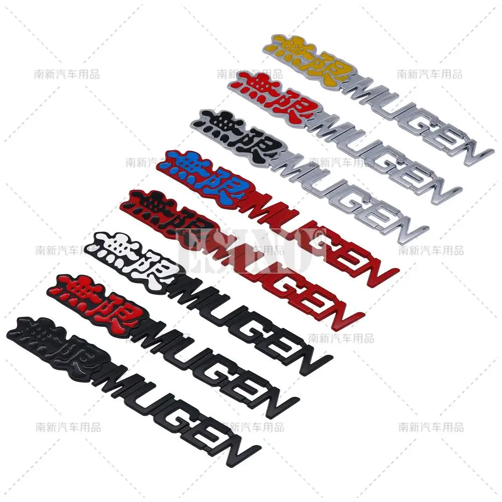 New Car Styling 3D Metal Chrome Zinc Alloy Emblem Car Body Badge Sticker Decal Auto Accessory for Honda Mugen Power