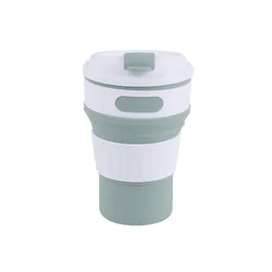 Silicone Folding Cup Portable Travel Coffee Cup 350ml Sports Water Cup Outdoor Heat Resistant