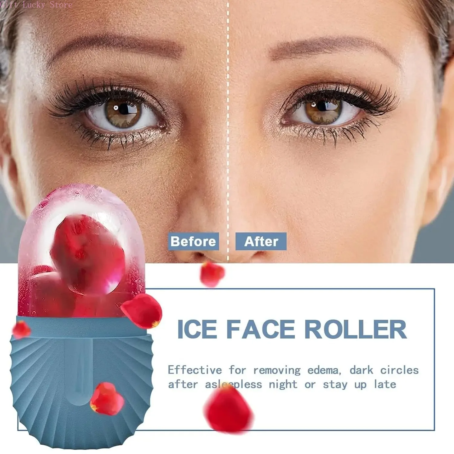 Rouleau de glace pour le visage, soins de la peau, outils de beauté, plateaux à glaçons, boules de Globe de glace, masseur pour le visage, outil de soins de la peau, cadeau