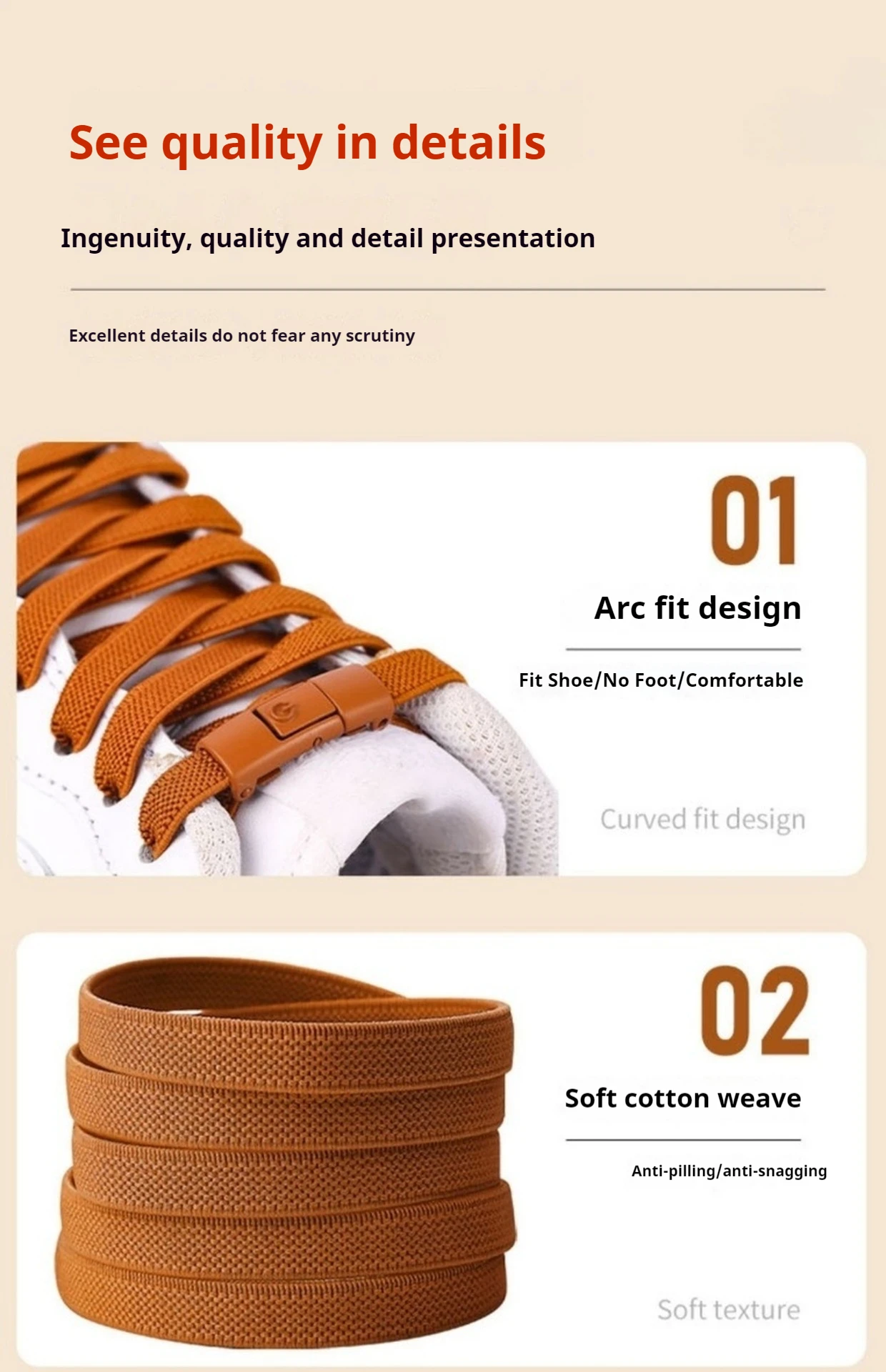 Elastische Schnürsenkel für Sneaker, Tennis, Schnürsenkel ohne Binden, Schnürsenkel mit Verschluss, ohne Schnürsenkel, für Kinder und Erwachsene, Schuhzubehör, 1 Paar/2 Paar. – Detail 11
