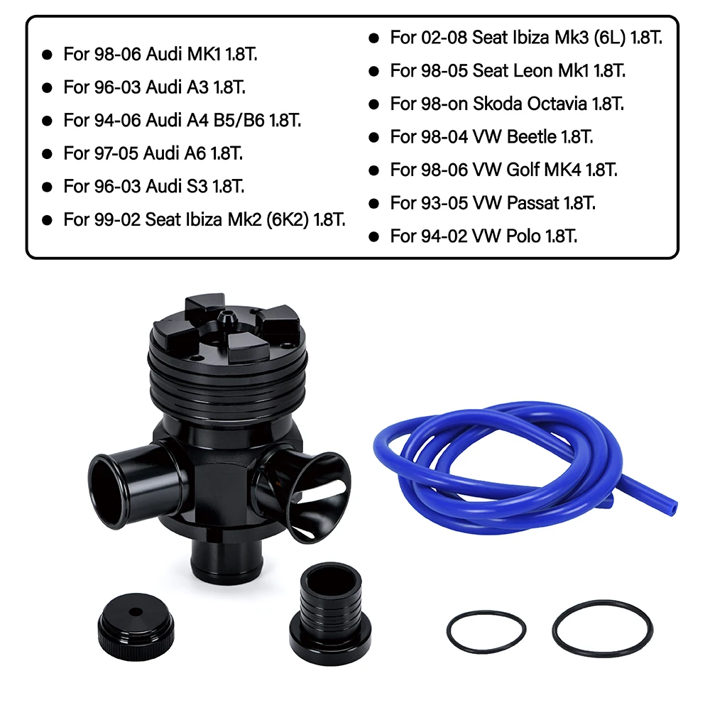 Valvola di scarico in alluminio S Deviatore Turbo BOV Boost per Volkswagen GTI Jetta Audi 1.8T 2.7T PQY5758