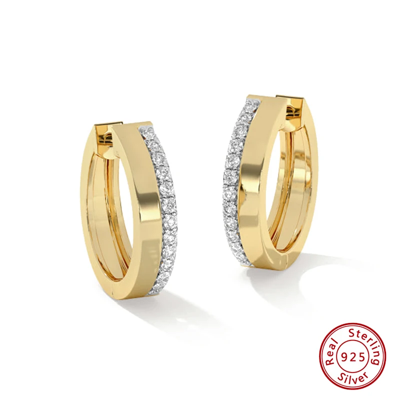 

925 Sterling Silver Earrings Original Certificate Round Ins Wind Earrings for Women Free Shipping Jewelry