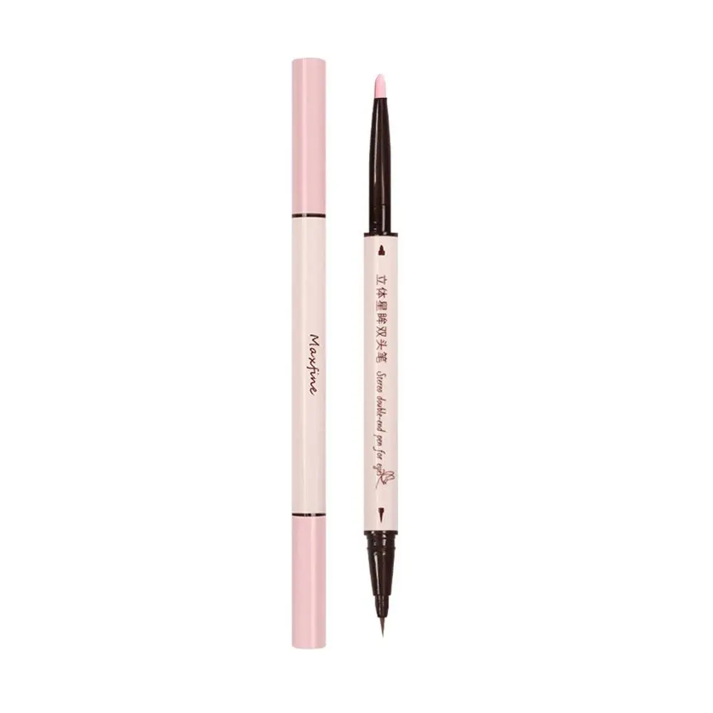 Eyeliner liquide imperméable à double tête, stylo gel, maquillage perlé, ver à soie, maire intérieur, ombre à barrage couchée, lumière novice, U4V6