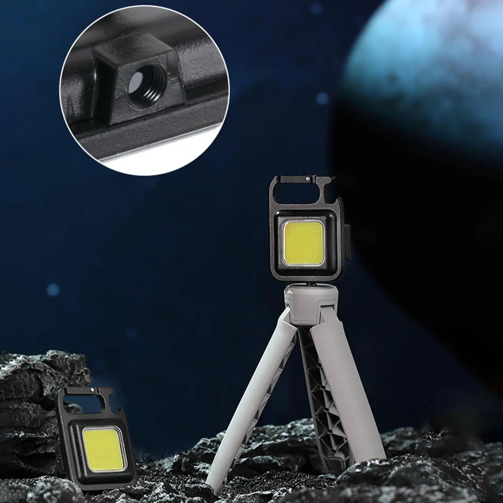 Portable COB Flashlight Waterproof Torch for Running Night Working Walking