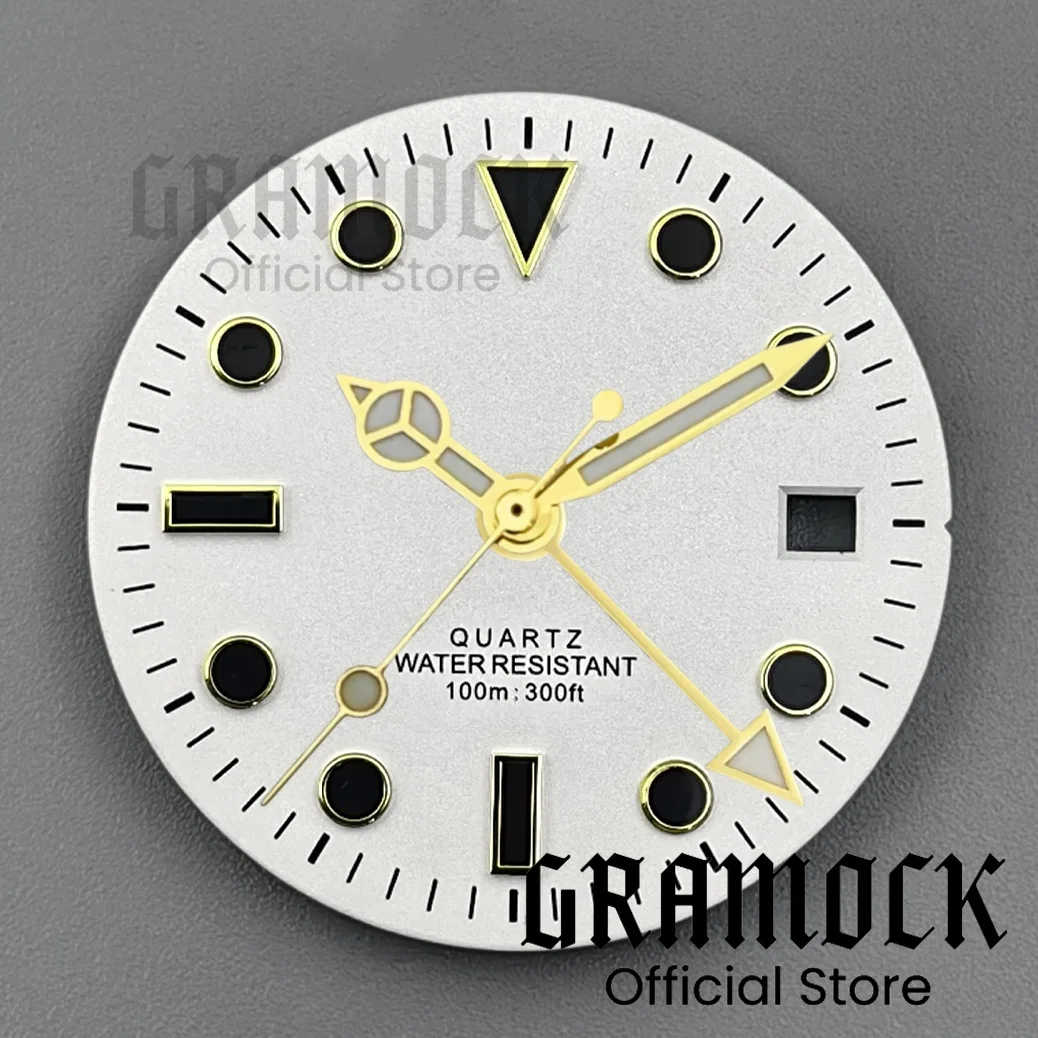 GRAMOCK Men's 29mm GMT 515 Quartz Pink Green Black Blue Watch Dial With Four Watch Hands Luminous Fit RONDA 515 Quartz Movement image 6
