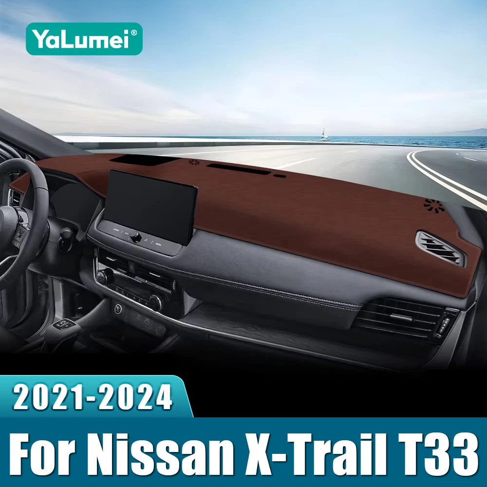 

Для Nissan X-Trail Xtrail T33 2021 2022 2023 2024 e-POWECar крышка приборной панели коврик для приборной панели солнцезащитный козырек нескользящая накладка аксессуары для интерьера