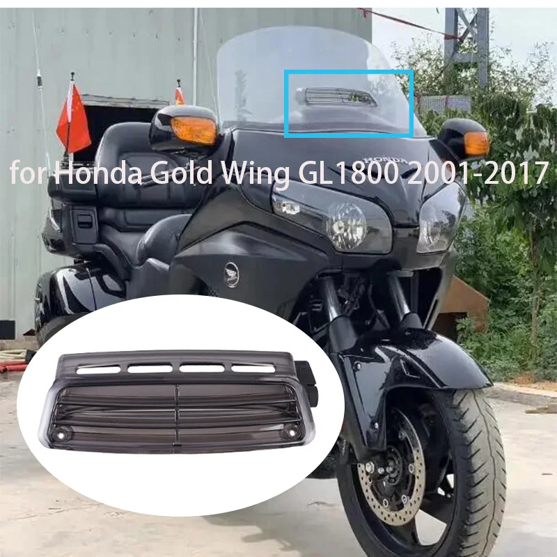 Smoken Motorcycle Windscreen Windshield Fresh Air Vent For Honda Goldwing GL 1800 2001-2017 Gold Wing GL1800