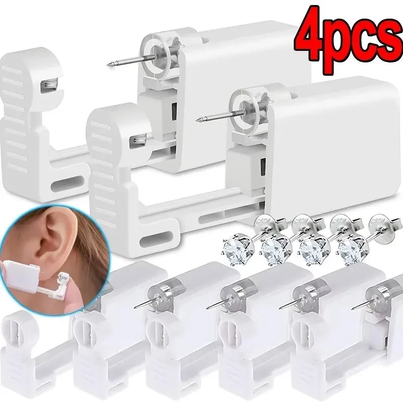 1-10Pcs Ear Piercing Gun Kit Disposable Disinfect Safety Earring Piercer Machine Studs Body Jewelry Piercing Tool