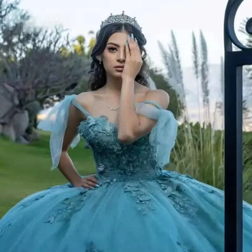 Floral Charro Quinceanera Dresses Ball Gown Sweetheart Appliques Mexican Sweet 16 Dresses 15 Anos Customized