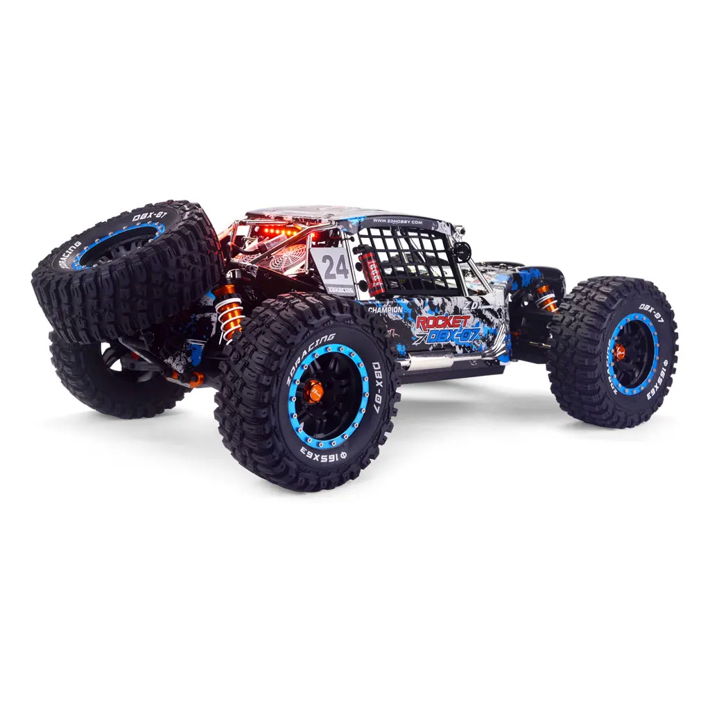 ZD รถแข่ง DBX-07 mobil RC 1/7 2.4กรัม4WD 80กม./ชม. โมเดลของเล่นไฟฟ้าระยะไกลแบบไร้แปรงถ่าน RTR ความเร็วสูง