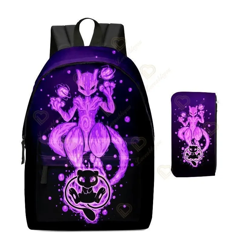 2 stks/set Anime Pikachu Pokemon Afdrukken Rugzak School Pikachu Jongens Meisjes Mode Laptop Grote Capaciteit Schooltas voor Geschenken
