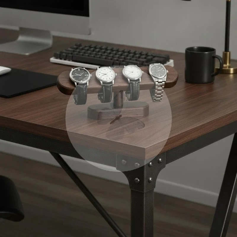 Walnut Color Tabletop Watch Display Holder Durable Jewelry Chain Anklet Hanger Stand for Daily Jewelry Organization