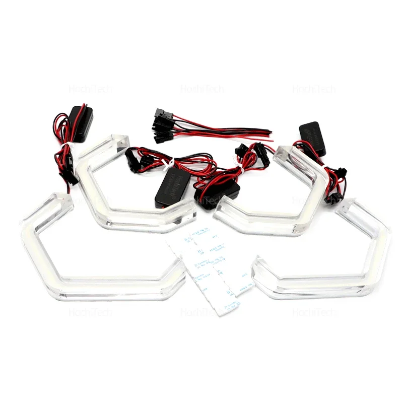 4pcs Lemon Yellow CSL Style LED Angel Eyes for BMW E46 325ci 330ci Convertible Coupe 2004 2005 2006 M4 Style Day Lights Parts view 6