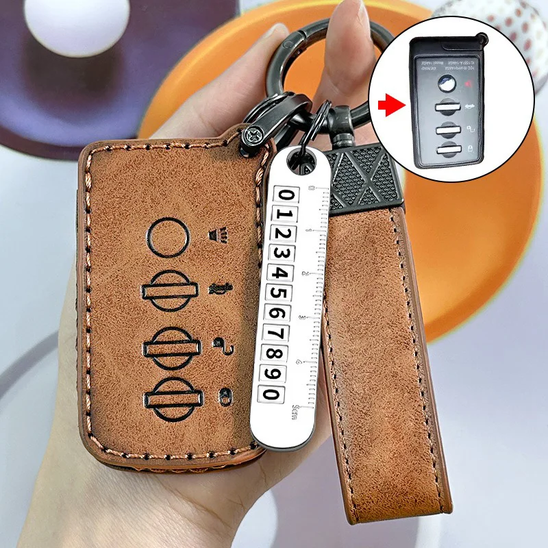 حافظة مفاتيح السيارة الجلدية لسوبارو فوجي XV STI Outback WRV BRZ امبريزا فورستر ليجاسي صعود سلسلة مفاتيح عن بعد غطاء فوب الملحقات