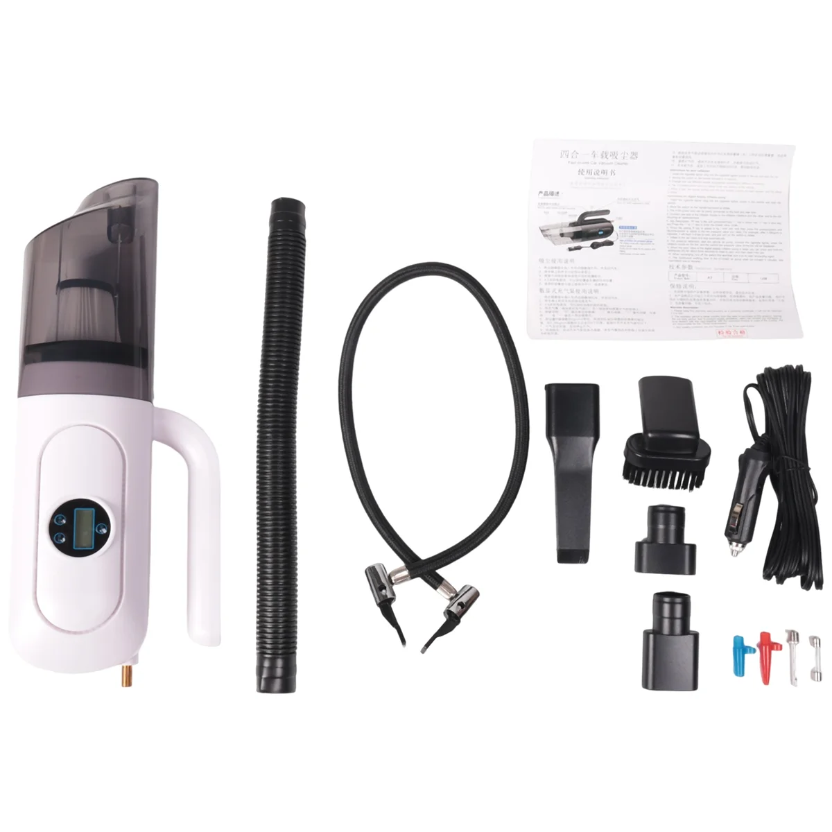 4 in 1 250W 25000PA Handheld Vacuum Cleaner with LED Light Powerful Vacuum Cleaner Wet&Dry Use for Auto Car