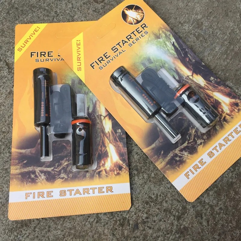 Versatile 10 Functions Magnesium Fire Stick LED Flashlight Integrated Flint Scraper Portable Outdoor Emergency Ignition Tool