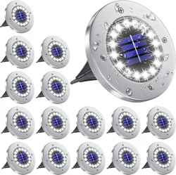 16 LEDs Bright Solar Ground Lights Outdoor Waterproof Solar Led light for Pathway Garden Yard Lawn Walkway Driveway Decoration