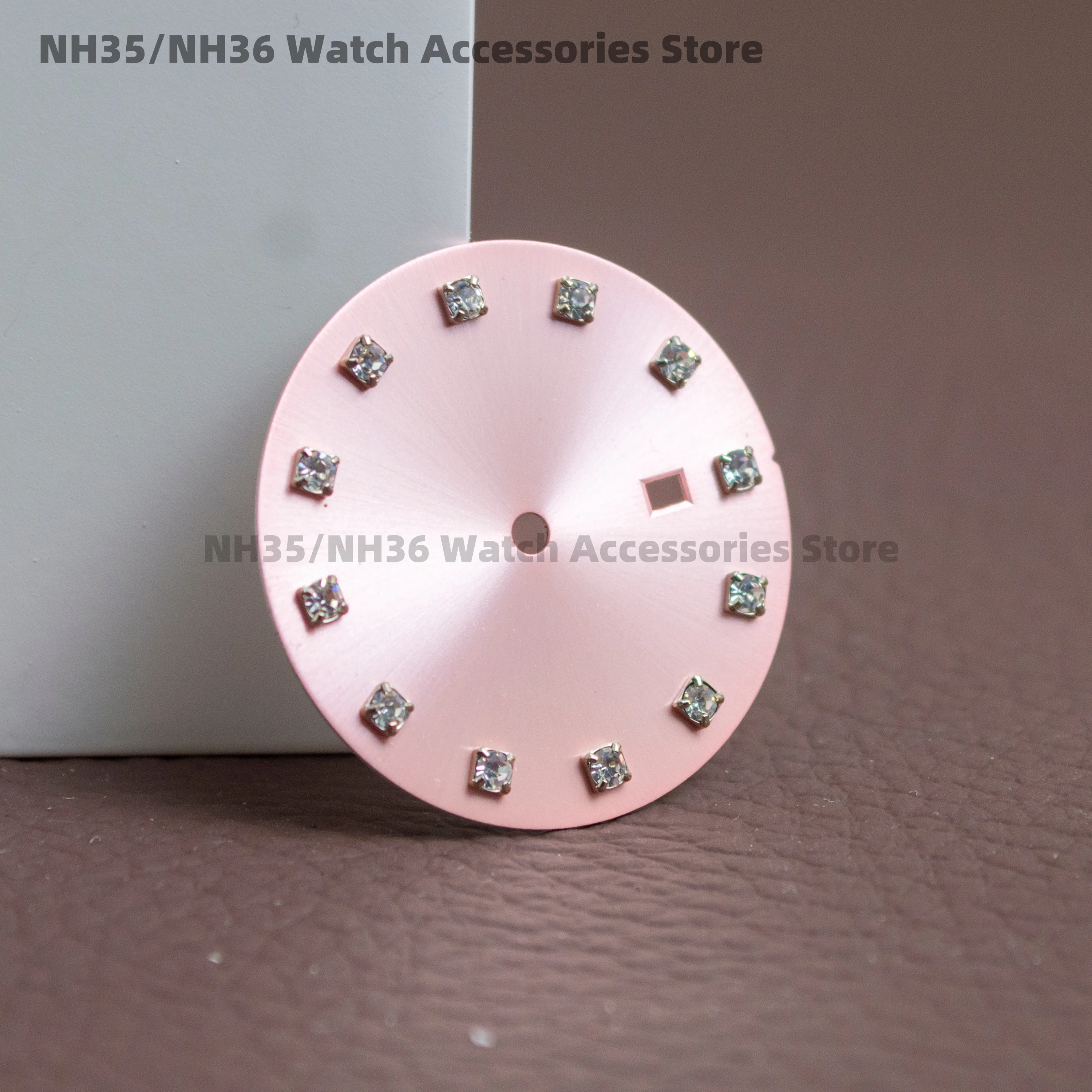 

Women's Dial Diamonds Watch Face Watch Accessories for NH05 NH06 Movements Modified Parts NH05 Watch Dial 25mm Dial