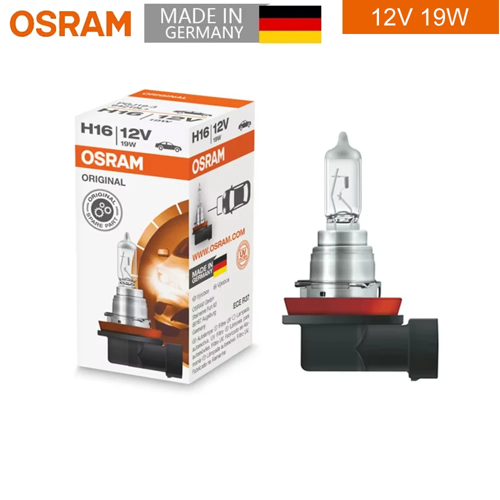 OSRAM H16 12V 19W PGJ19-3 64219L+ Original Light Car Halogen Fog Lamp Auto Bulb 3200K Standard Headlight Made In Germany (1X)