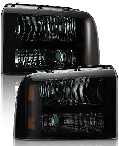 

Фары в сборе, совместимые с Ford F250 F350 Super Duty 2005-2007, 2005-2007, фара со стороны водителя и пассажира, дымчатый