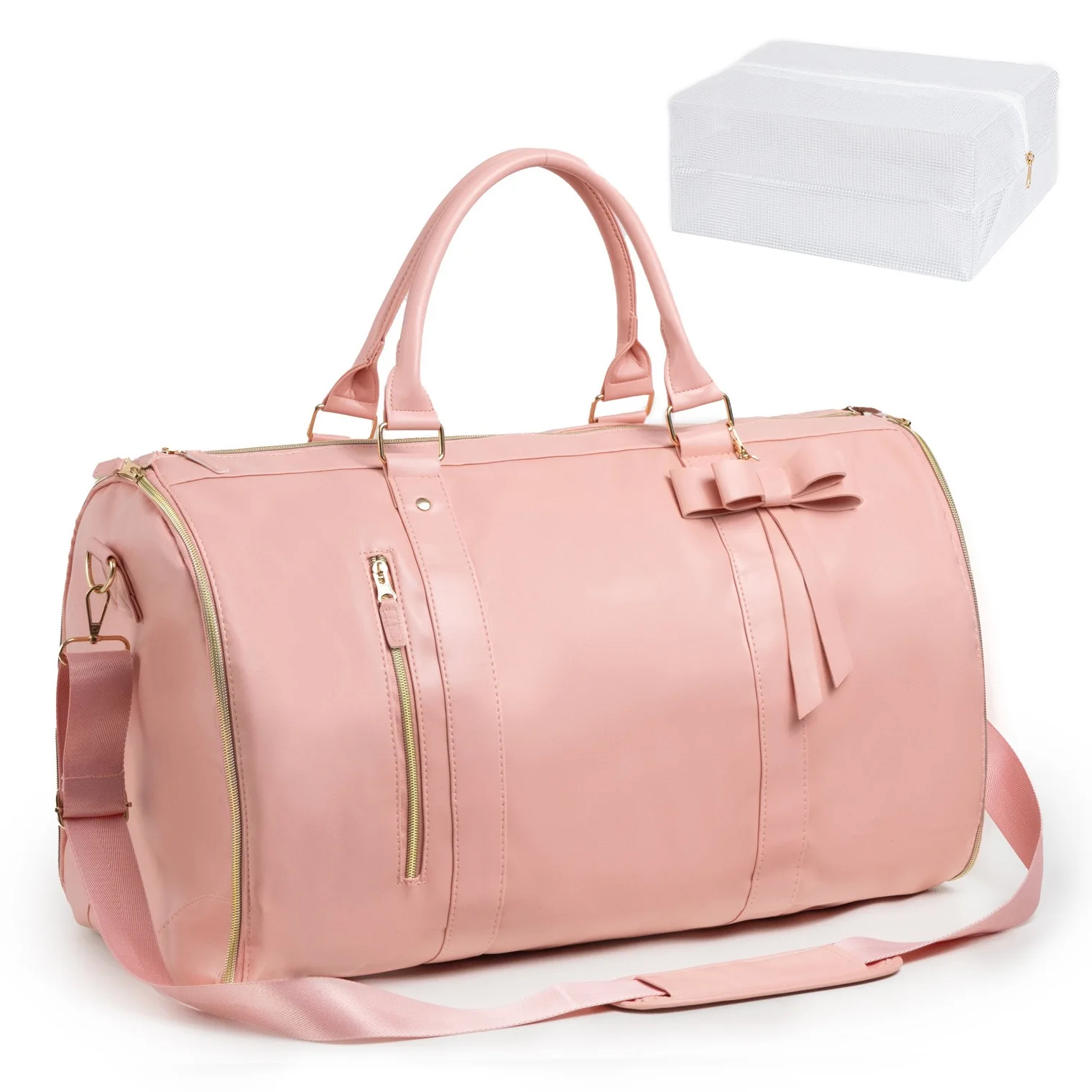 convertible-travel-bag-with-bowknot-design-stylish-suit-storage-bag-gym-sports-bag-multifunctional-travel-bag