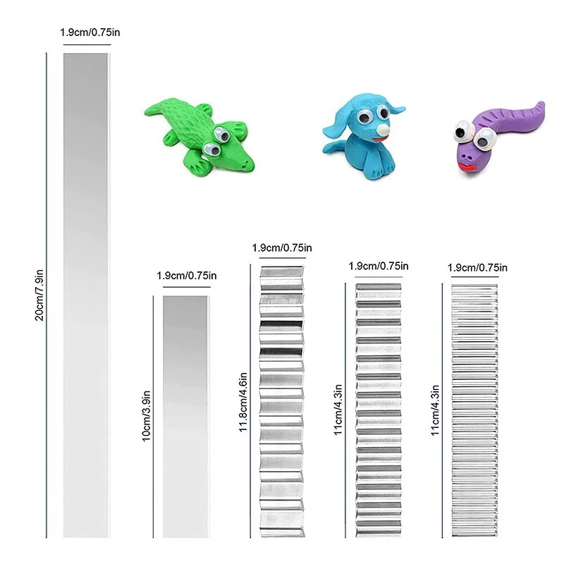 Clay Slicer Blade,8Pcs Flexible Polymer Clay Cutter Slicing Tools For DIY Craft Cutting Shaping Modelling Sculpting