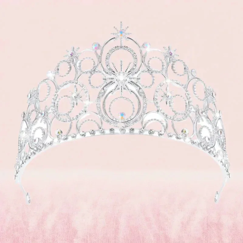 Glinda filme brilhante strass metal princesa coroa cosplay bandana para mulheres capela halloween carnaval festa acessórios