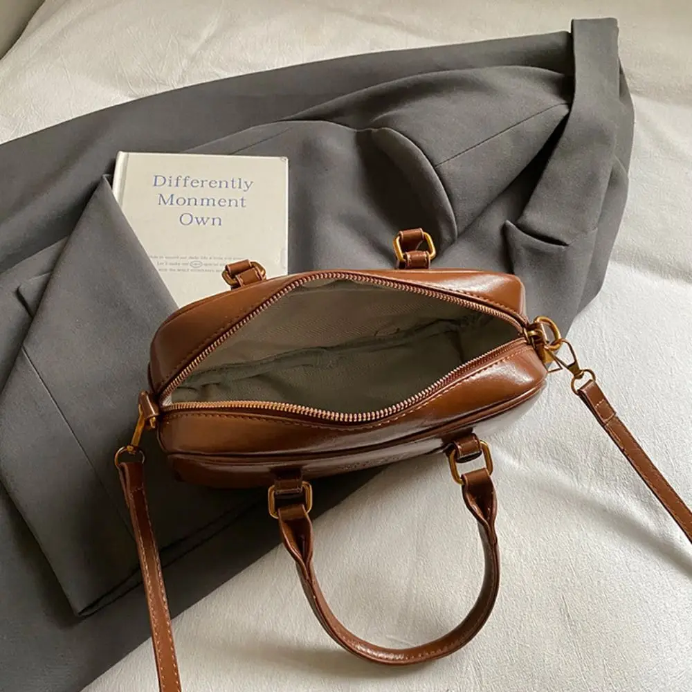 أنيقة بو الجلود البولينج حقيبة بلون حقيبة يد بو بوسطن حقيبة سعة كبيرة الكورية نمط حقيبة رافعة الفتيات/الإناث #6