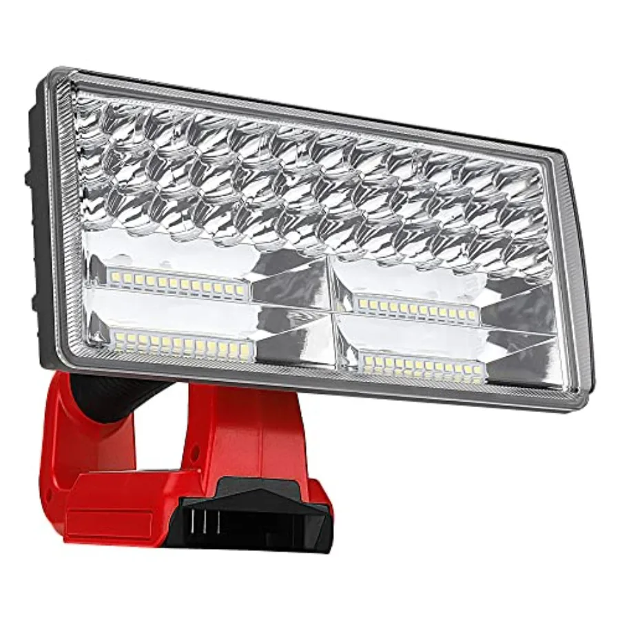 

40W Flashlight for Milwaukee 18V Battery 4200LM LED Work Light with 3 Modes 9" Zinc Alloy Spotlight USB Charging Port Super Bri