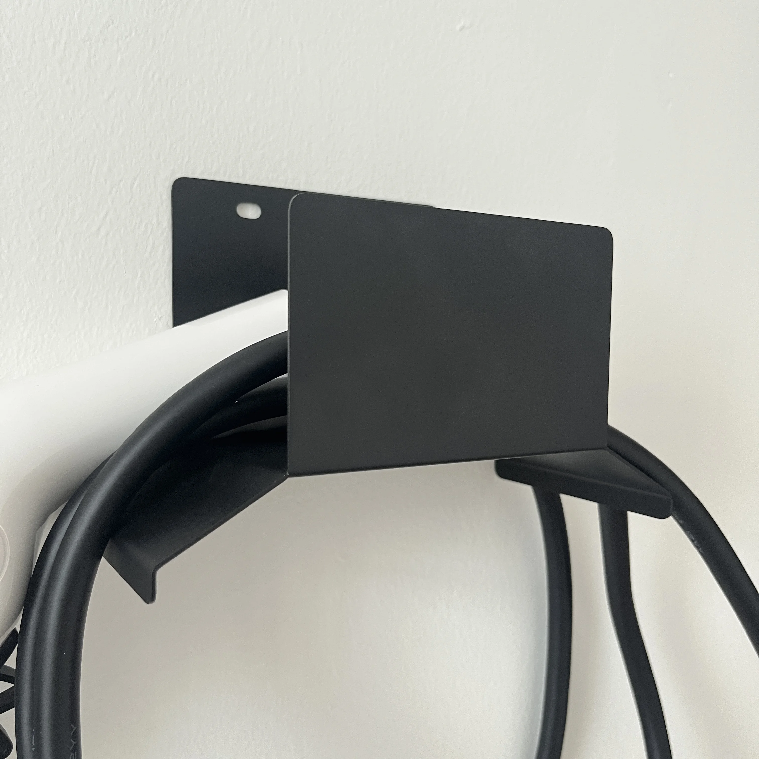 Universal EV Charger Cable Hook, Wide Spaced Wall Mount Bracket, Indoor/Outdoor Charging Station Cable Organizer