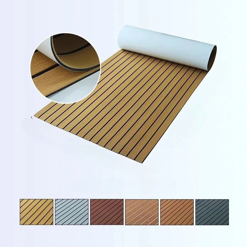 1200/2400x450x6MM EVA Foam Boat Self Adhesive Surfboard Anti Skid Pads Yacht Deck Watercraft Flooring Mat Swimming Pool Carpet