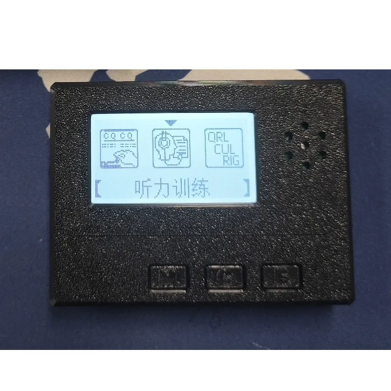Entraîneur de codes Morse portable imprimé en 3D, clé CW automatique, port 2x3,5 mm avec écran LCD 2,3 pouces